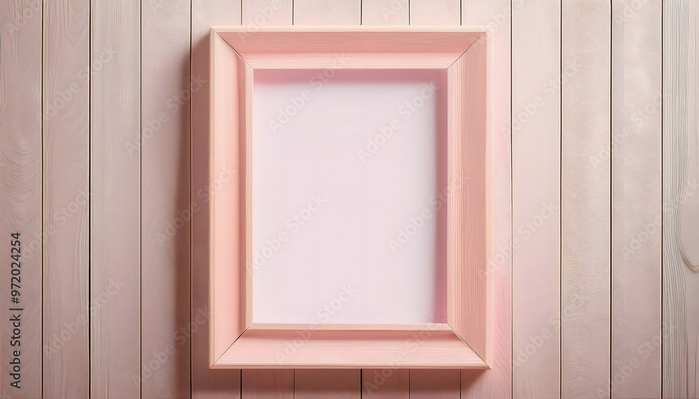 Poster 3d rendering of an empty photo frame on a studio background.