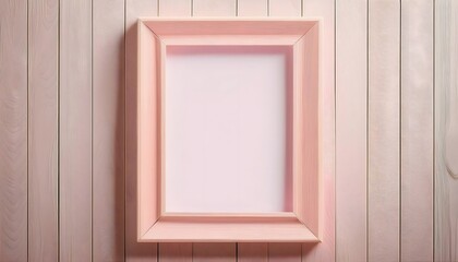 3D rendering of an empty photo frame on a studio background.