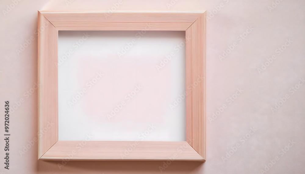 Poster 3d rendering of an empty photo frame on a studio background.
