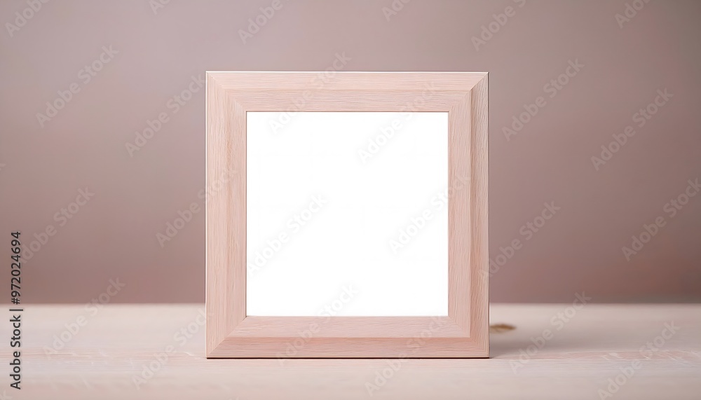 Poster 3d rendering of an empty photo frame on a studio background.