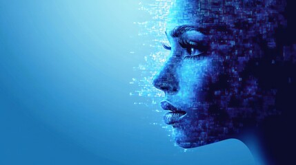 Digital Portrait: A Woman in Pixels