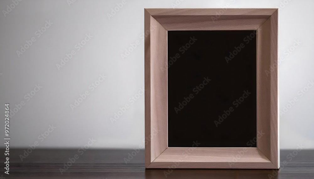 Poster 3d rendering of an empty photo frame on a studio background.