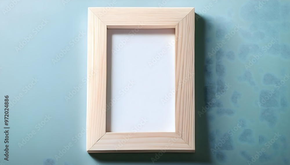 Poster 3d rendering of an empty photo frame on a studio background.