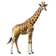 Fototapeta premium Giraffe Isolated on transparent background.
