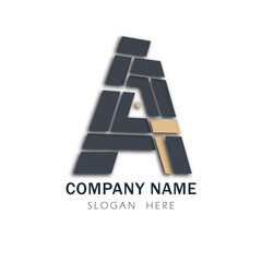 Letter A Tech Logo Design Vector Stock illustration. A Logo Design Vector Stock.