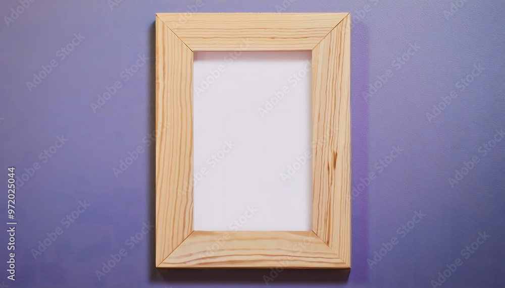 Poster 3d rendering of an empty photo frame on a studio background.