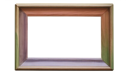 Fototapeta premium 3D rendering of an empty picture frame in a small room.