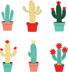 cactus vector illustration collection