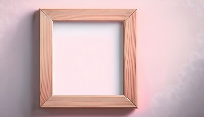 3D rendering of an empty picture frame in a small room.