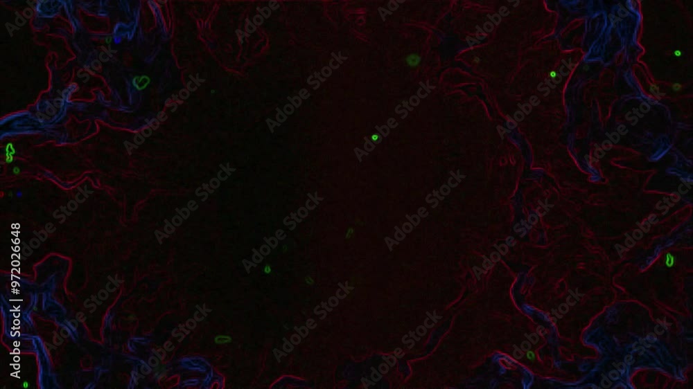 Poster neon colored explosions and particle effects animation on a black background