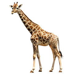 Naklejka premium Giraffe Isolated on transparent background.