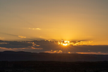 sunset in the mountains