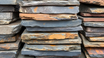 Stacked Stone Slabs Natural Stone Texture Building Material