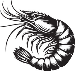 Shirm vector silhouette with white background