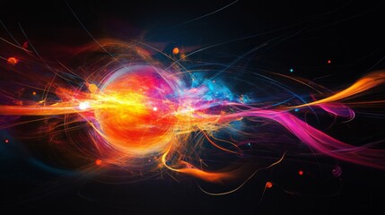 Fototapeta premium Abstract Colorful Energy Lines Background