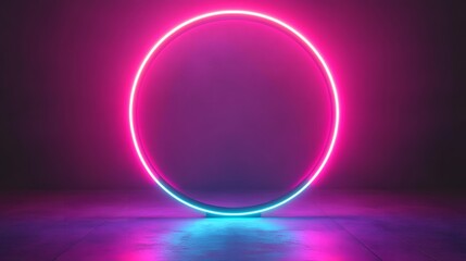 A neon light tunnel with a purple and blue hue. The tunnel is long and narrow, with a dark background. The neon lights create a sense of movement and energy, making the tunnel feel dynamic