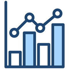 Bar chart icon vector symbol illustration