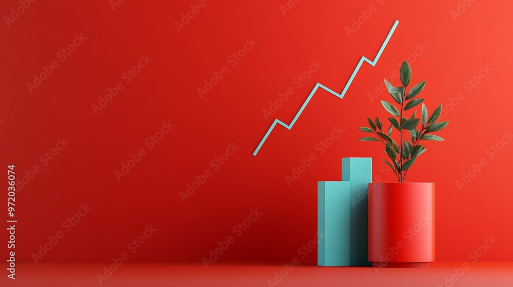 Poster virtual economic growth simulation with regulatory policy impact showcasing copy space for text