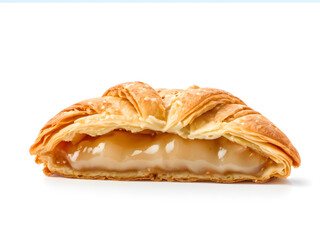 apple turnover, close-up, isolated on a white background
