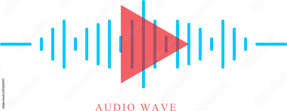 Aufkleber sound wave icon featuring a sound mixer and graph elements transparency graphics
