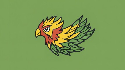 Fototapeta premium illustration of a parrot