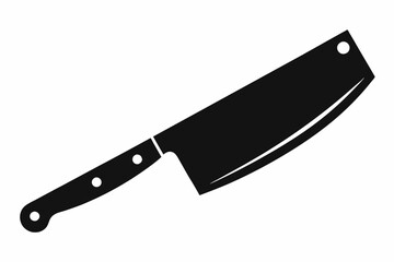 Butcher knife silhouette vector illustration 