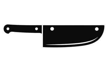 Butcher knife silhouette vector illustration 