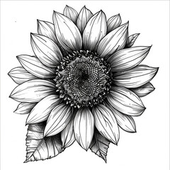 black and white flower