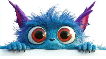 Fototapeta premium Cute Blue Monster.