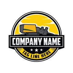 Fiber Optic underground horizontal drilling laying machine logo design excavator heavy equipment