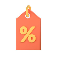 Discount Tag 3D Icon, perfect for E-commerce element