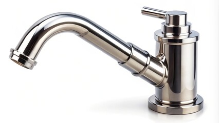 A sleek, polished stainless steel water pipe with slight bends and a removable cartridge, perfect for efficient and clean water filtration.