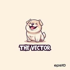 Cute dog logo, vector, mascot, character, cartoon, illustration, eps10