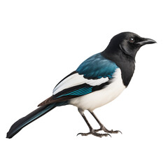 Obraz premium magpie bird transparent background