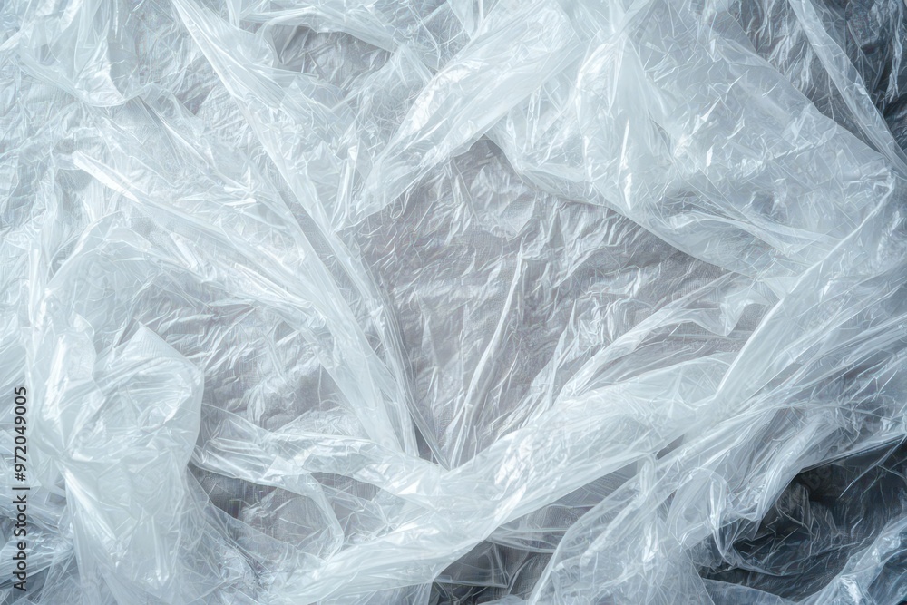 Poster plastic wrap elements isolated on dark background, with translucent overlays for added depth and dim