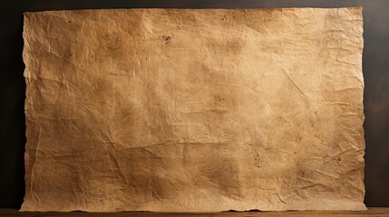 Soft and natural texture of kraft paper in horizontal layout