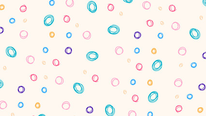 hand draw circle minimalis soft color baby background vector