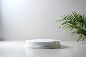 Photo Minimal empty podium for product presentation on white background