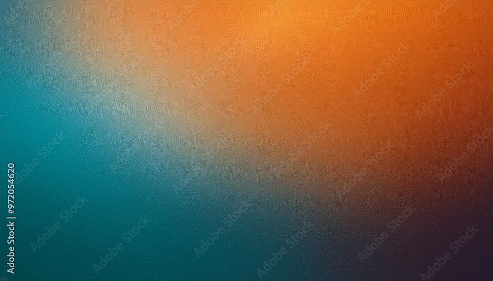 Poster vibrant orange and blue gradient background with a soft focus and subtle texture