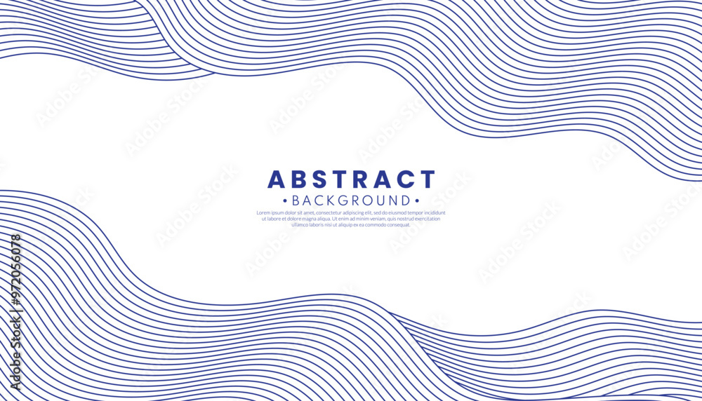Poster abstract blue wave background with flowing lines and a digital texture. japanese-style ocean waves c