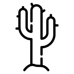 cactus Line Icon