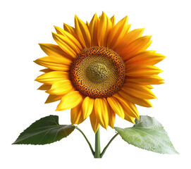 Fototapeta premium Vibrant Sunflower with Bright Yellow Petals and Detailed Center