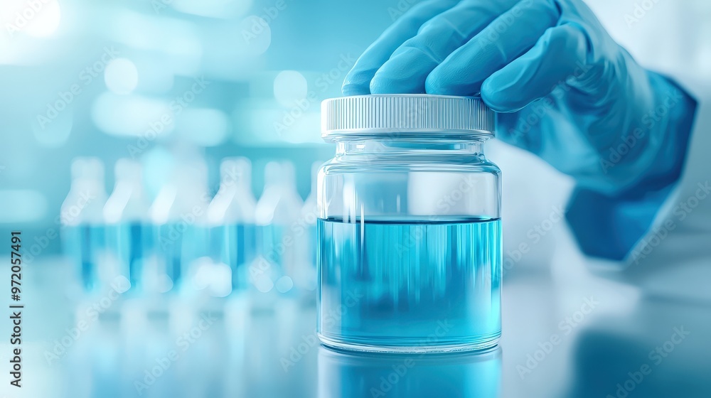 Poster laboratory showing proper disposal methods for contaminated waste