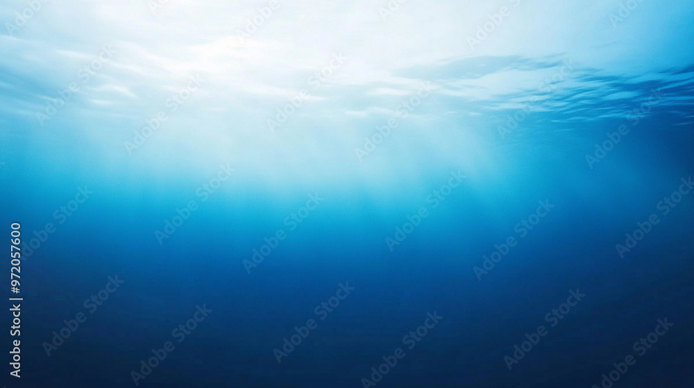 Poster smooth gradient transitions from light to dark shades of blue, creating a calming and minimalistic b