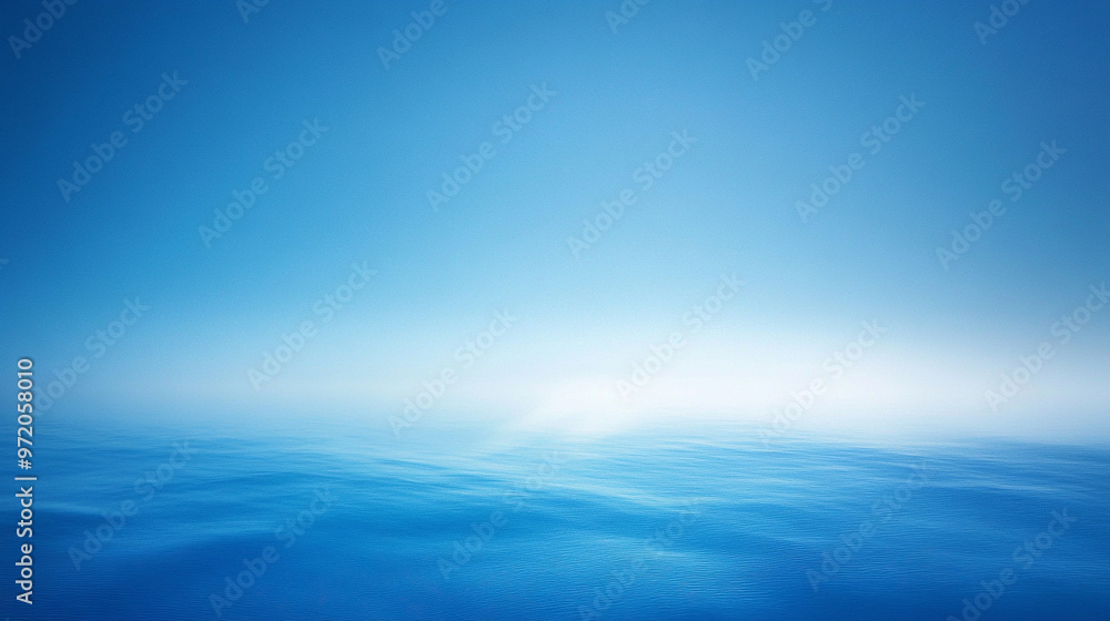 Poster smooth gradient transitions from light to dark shades of blue, creating a calming and minimalistic b