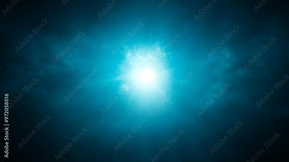 Poster smooth gradient transitions from light to dark shades of blue, creating a calming and minimalistic b