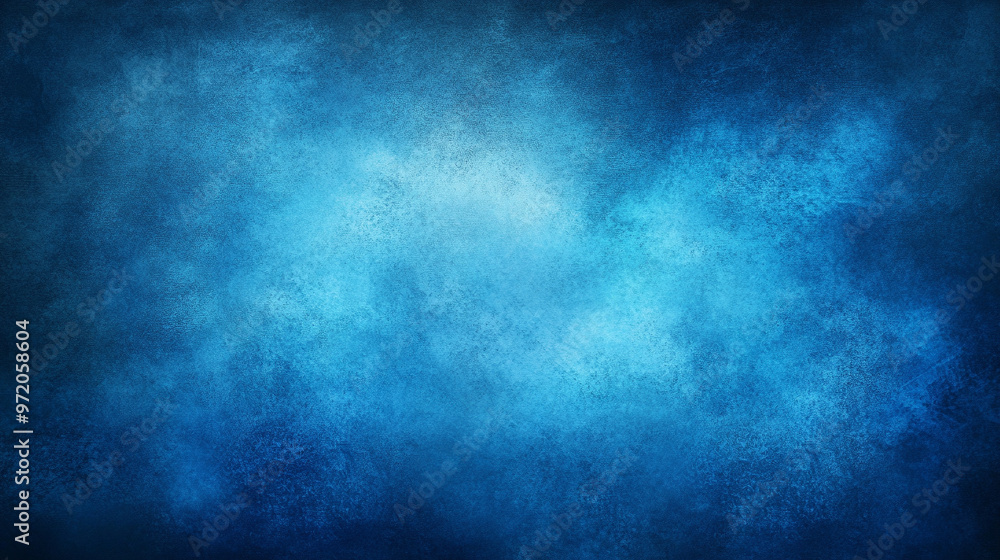 Poster smooth gradient transitions from light to dark shades of blue, creating a calming and minimalistic b