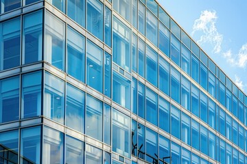 Obraz premium the glass facade of the building