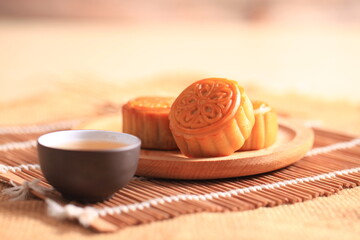 Traditional Chinese food, mooncakes.