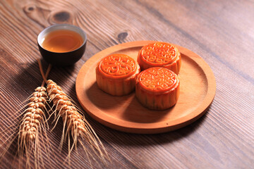 Traditional Chinese food, mooncakes.